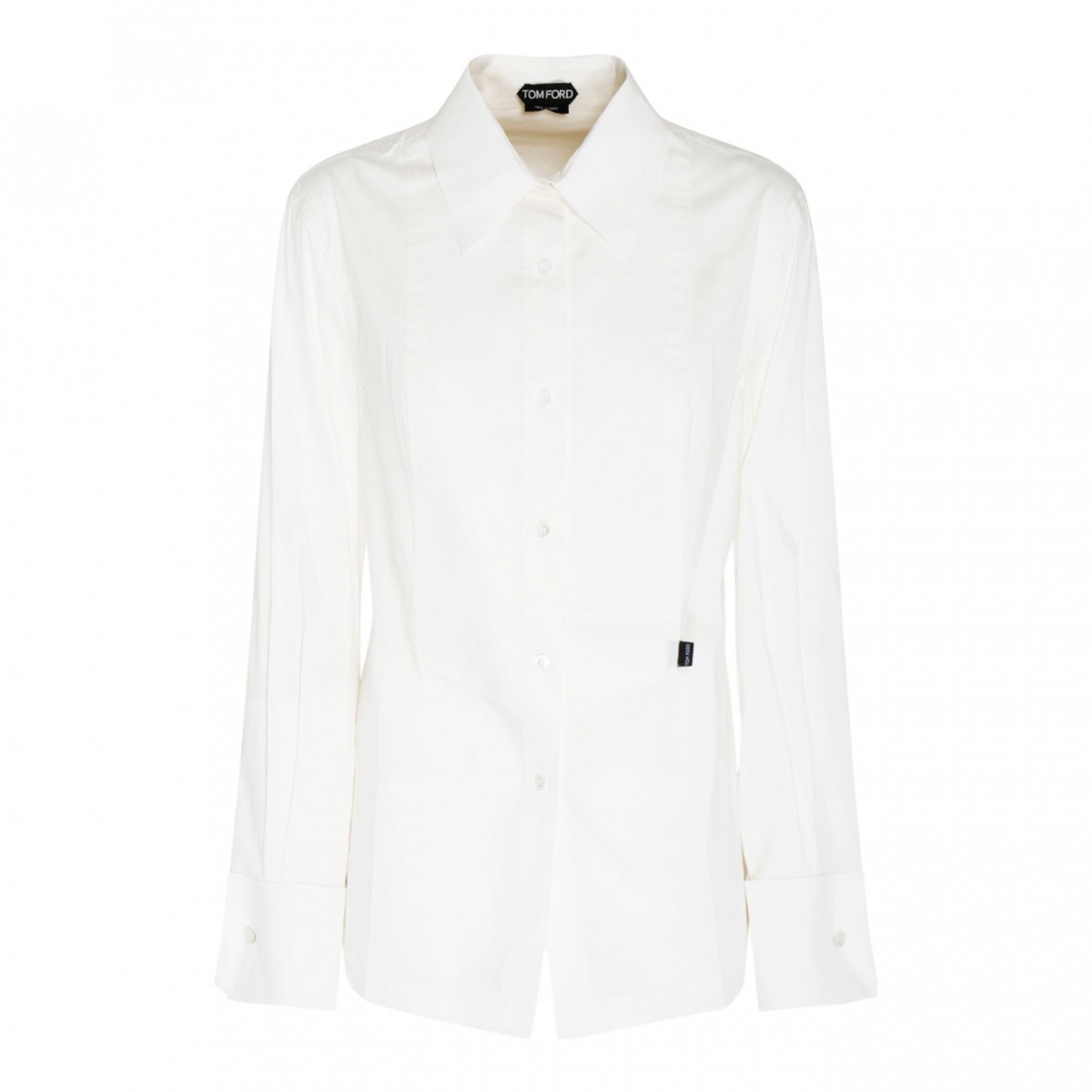 White Cotton Blend Shirt