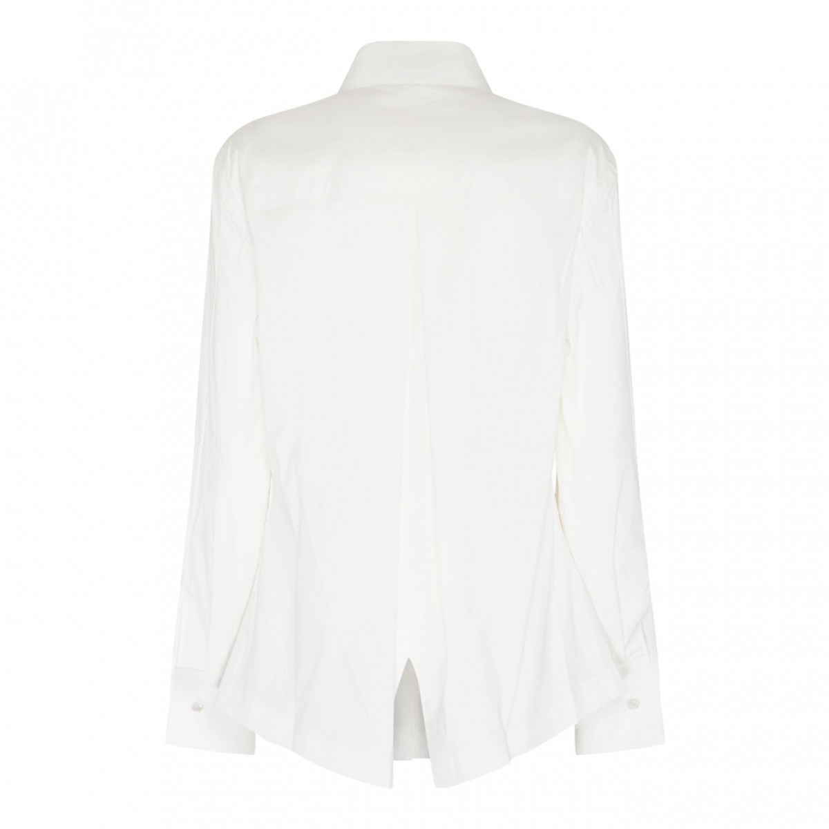 White Cotton Blend Shirt