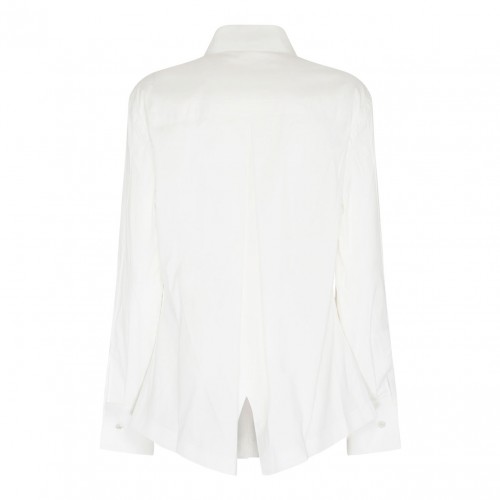 White Cotton Blend Shirt