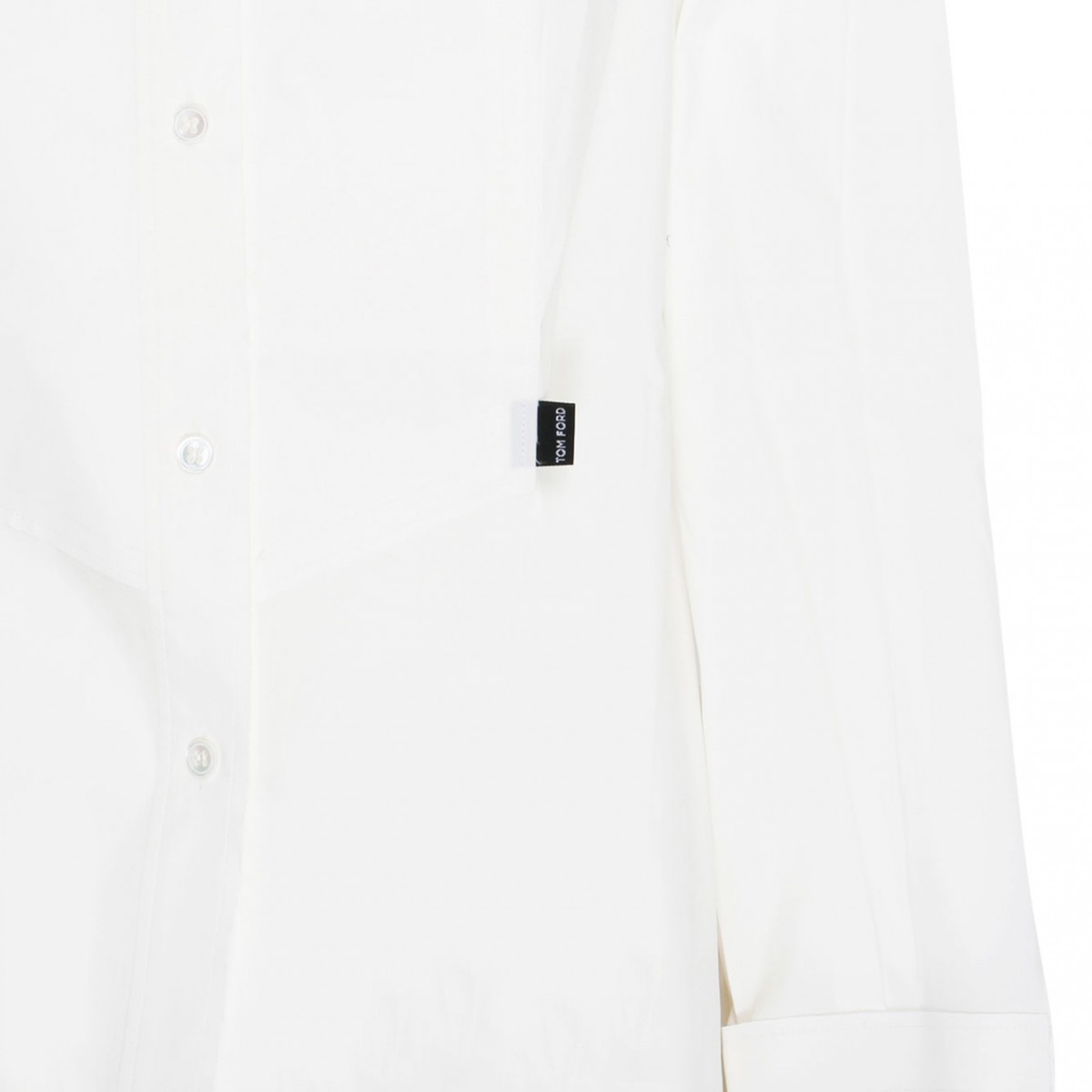 White Cotton Blend Shirt