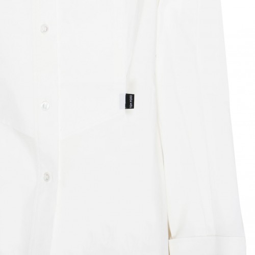 White Cotton Blend Shirt