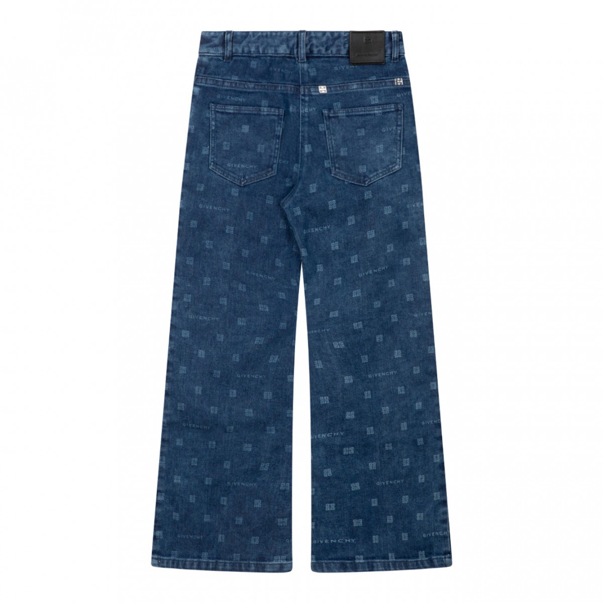 Blue 4G Wide Leg Jeans