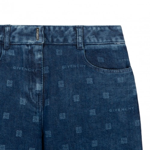 Blue 4G Wide Leg Jeans