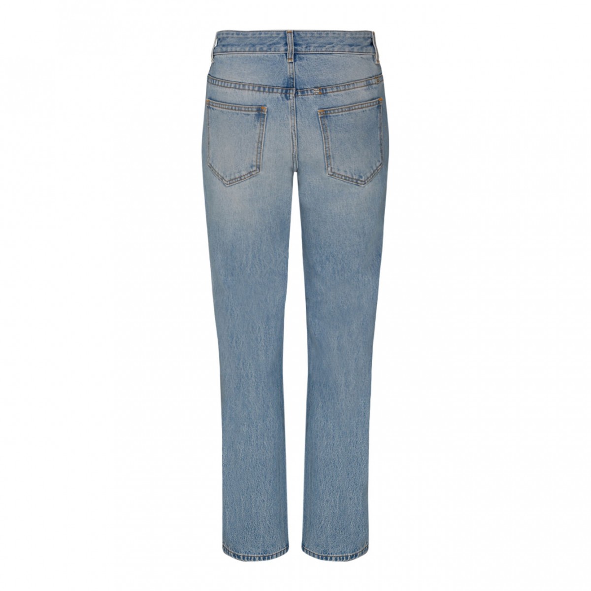 Blue Cotton Five Pockets Jeans