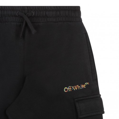 Black and Multicolour Track Shorts