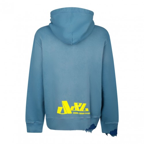 Light Blue Destroyed Effect Hoodie 2