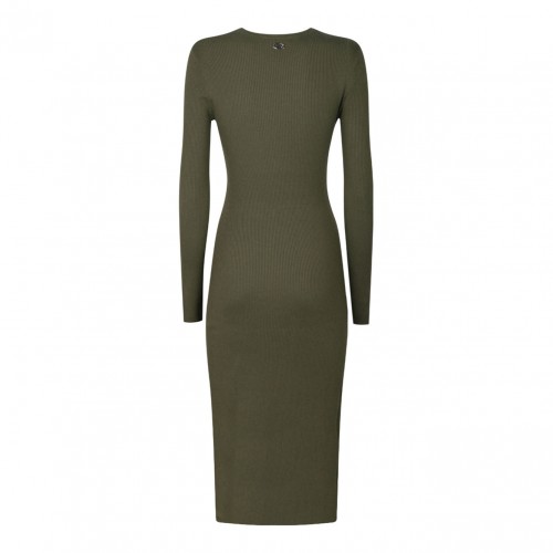 Dark Green Cut Out Dress