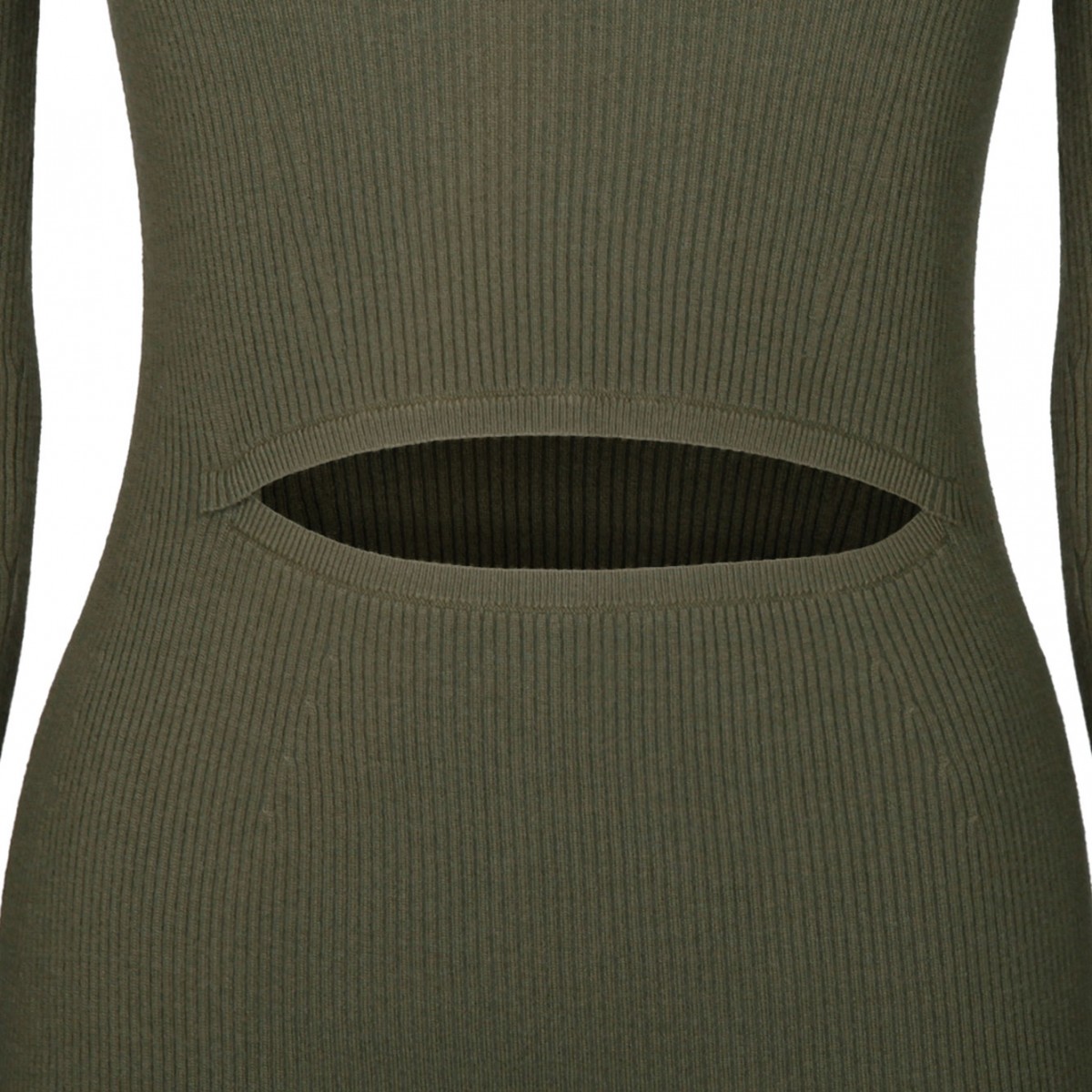 Dark Green Cut Out Dress