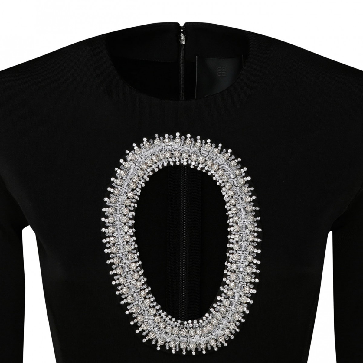 Black Pearl and Crystal Knitted Long Dress