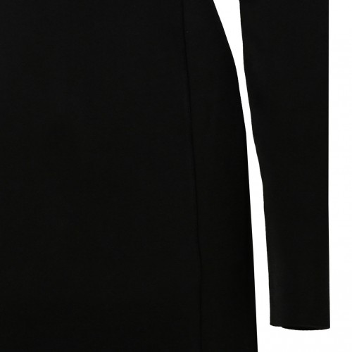 Black Pearl and Crystal Knitted Long Dress