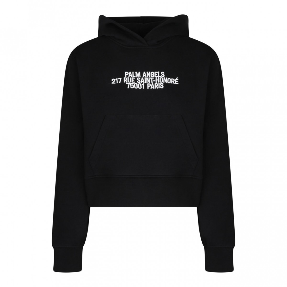 Black Logo Print Hoodie