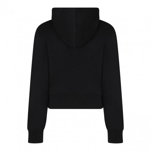 Black Logo Print Hoodie