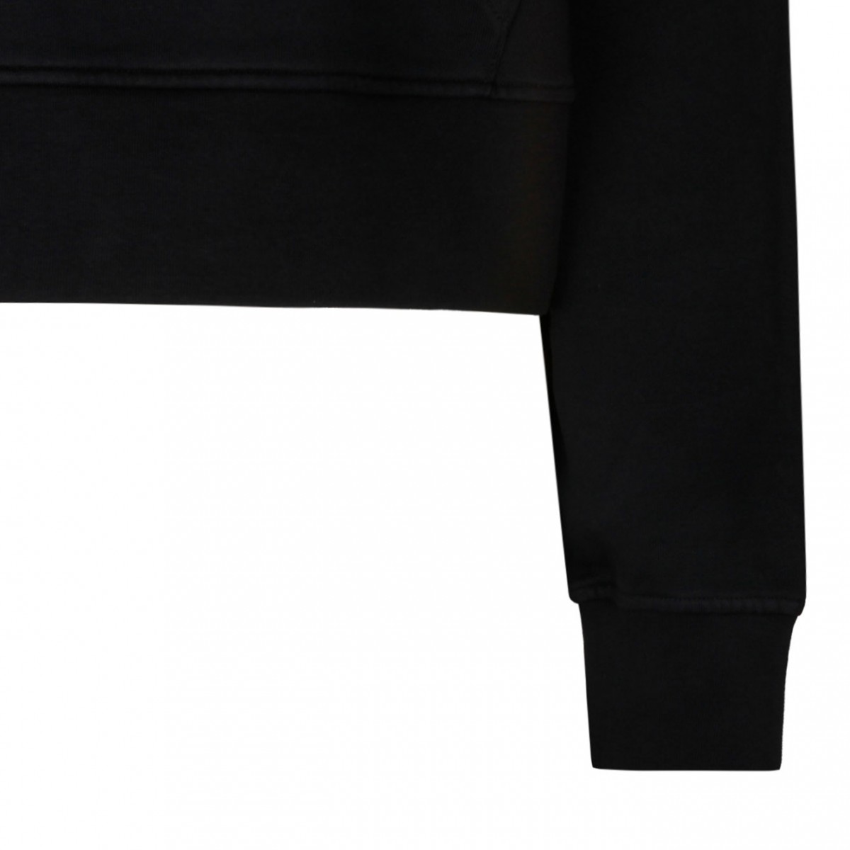 Black Logo Print Hoodie