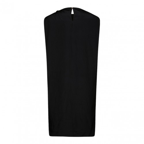 Black Ring Detail Midi Dress