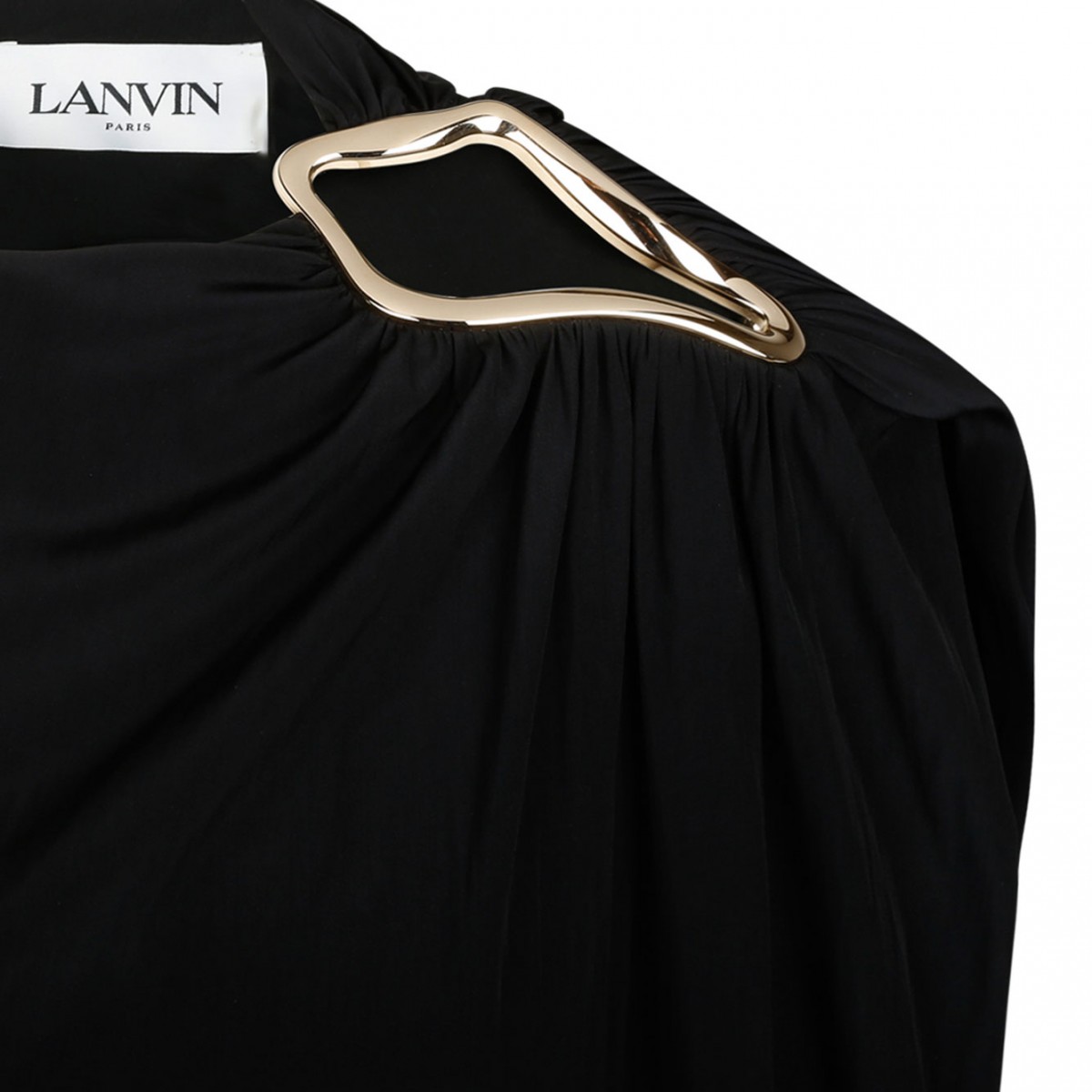 Black Ring Detail Midi Dress