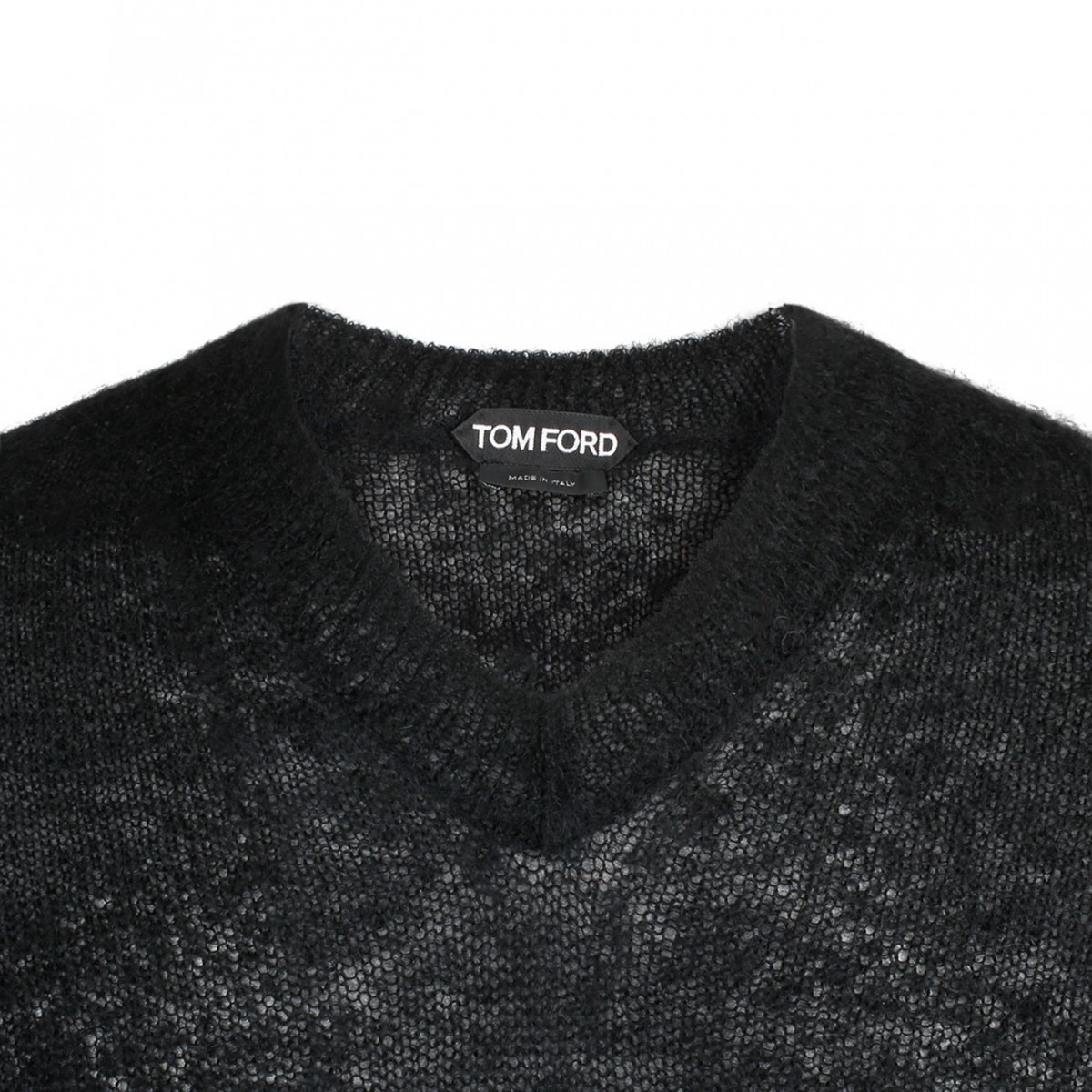Tom Ford Black Mohair Semi Sheer Jumper