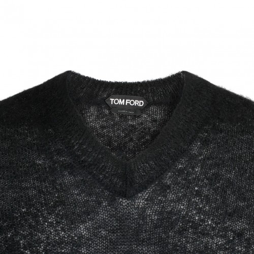 Tom Ford Black Mohair Semi Sheer Jumper