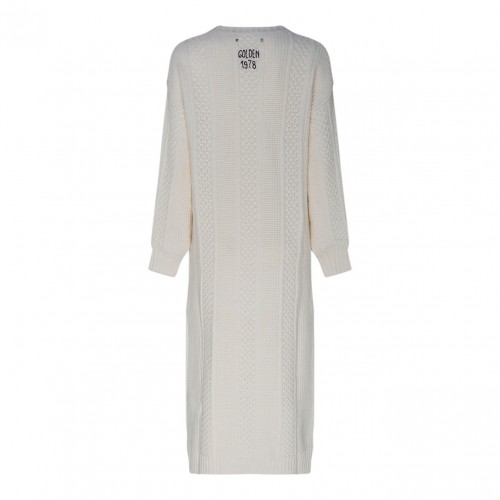 White Wool Long Dress