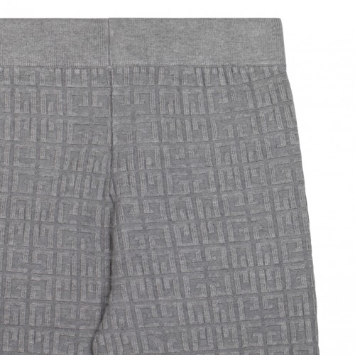 Grey Logo Jacquard Leggins