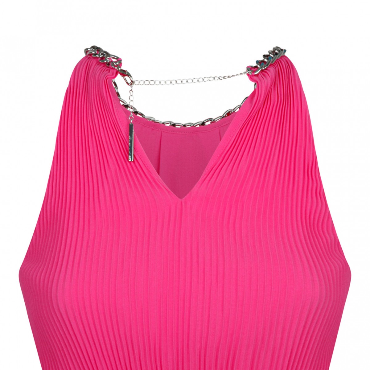Michael Kors Fuchsia Pliss Midi Dress