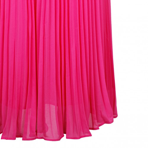 Michael Kors Fuchsia Pliss Midi Dress