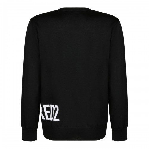 Black Logo Intarsia Sweater 2