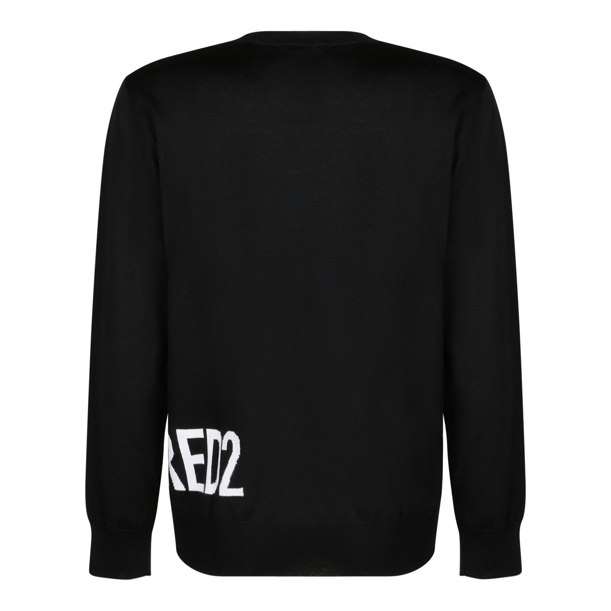 Black Logo Intarsia Sweater