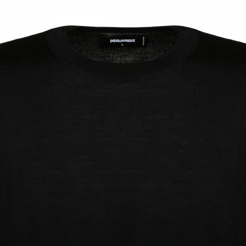 Black Logo Intarsia Sweater