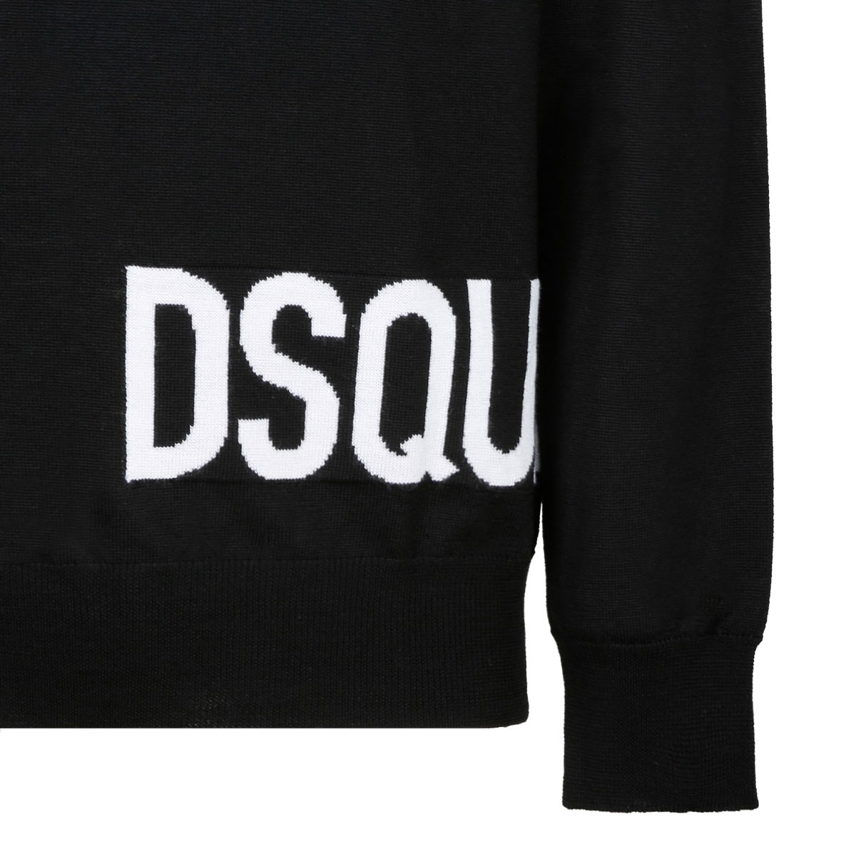 Black Logo Intarsia Sweater