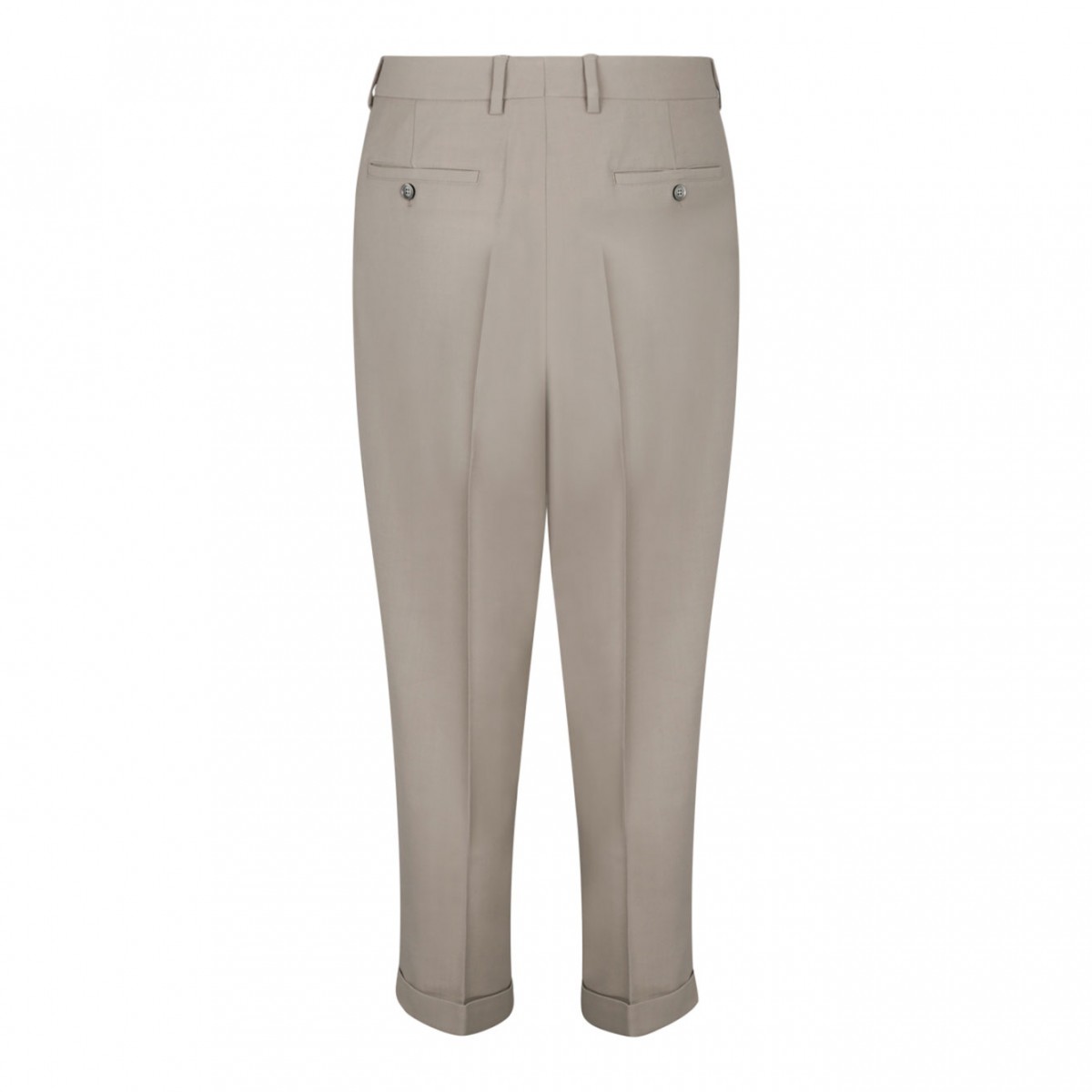 Light Taupe Carrot Fit Trousers