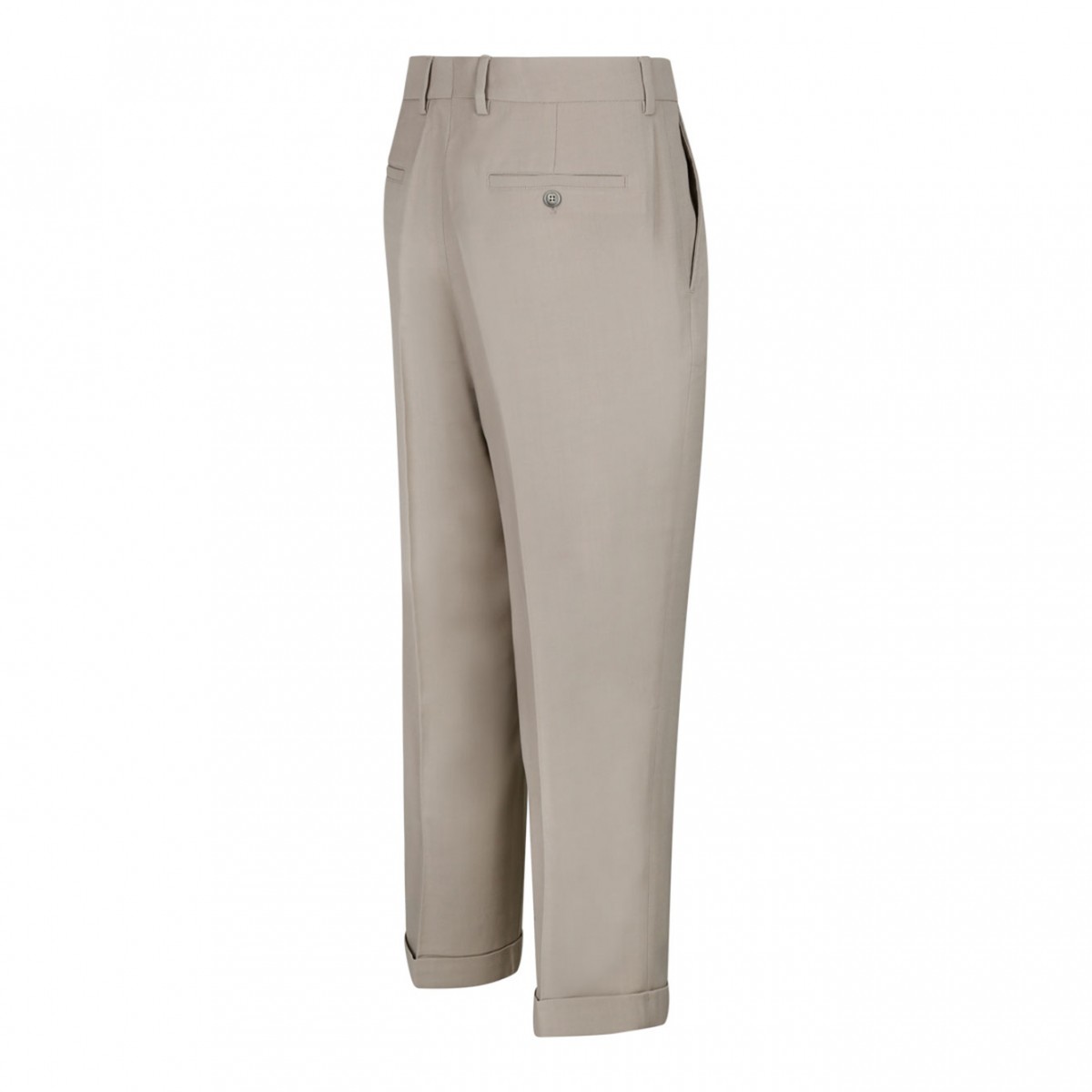 Light Taupe Carrot Fit Trousers