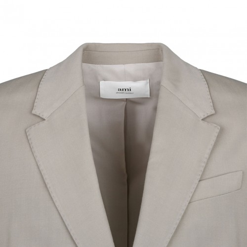 Almond Beige Double Breasted Blazer