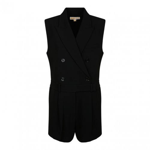 Michael Kors Double-Breasted Black Short Jumpsuit
