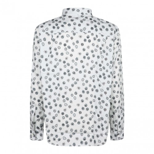 Maison Kitsun Grey and Blue Relaxed Shirt 2