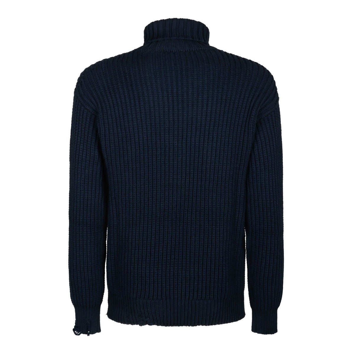 Navy Blue High Neck Sweater