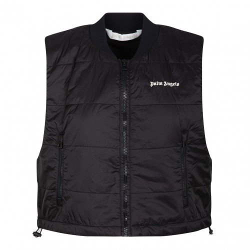 Palm Angels Black Cropped Gilet