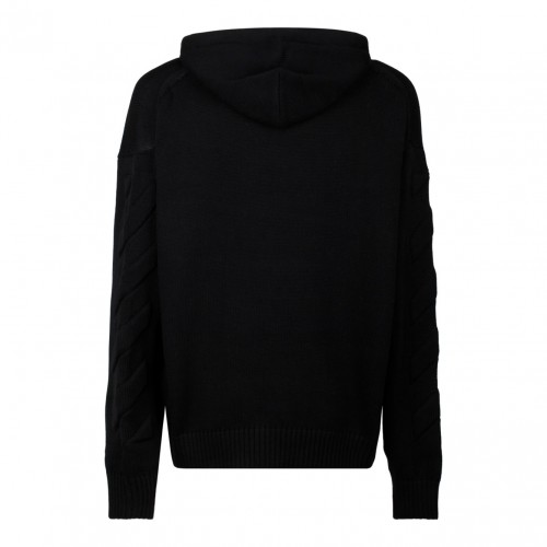 Off White Black 3D Diag Knit Hoodie