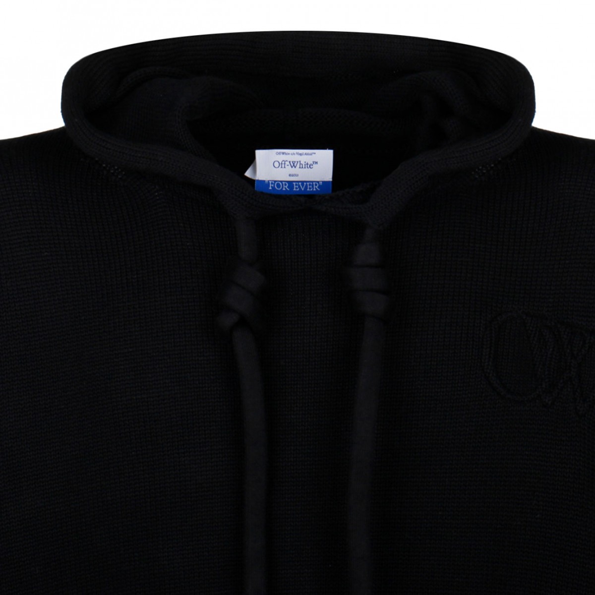 Off White Black 3D Diag Knit Hoodie