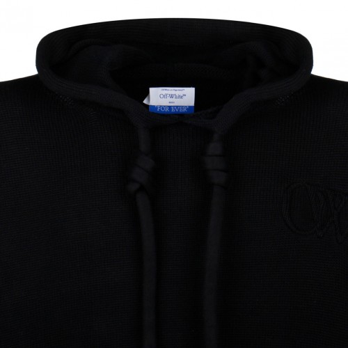 Off White Black 3D Diag Knit Hoodie
