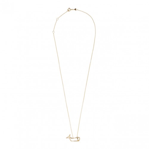 Aliita Yellow Gold Ballena Zafiro Azul Necklace