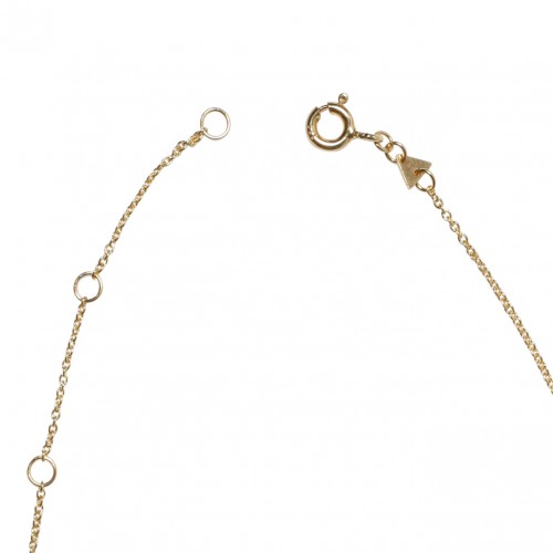Aliita Yellow Gold Ballena Zafiro Azul Necklace