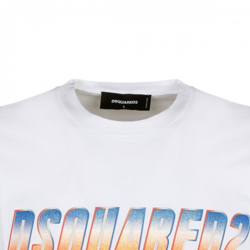 White Logo Print T-Shirt