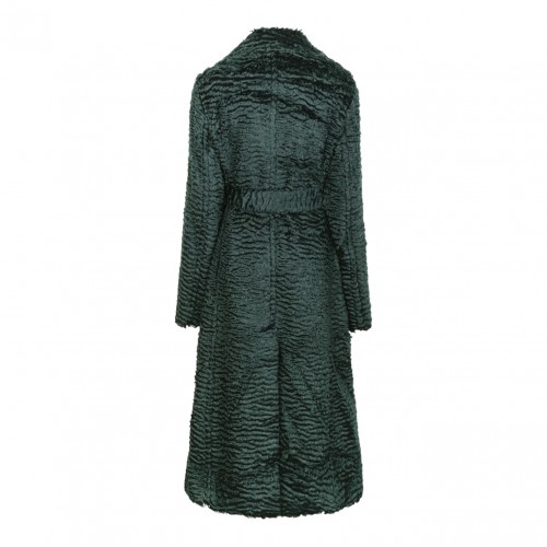 Dark Green Belted Coat 2