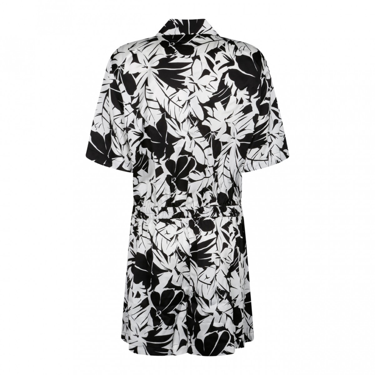 Michael Kors Palm Print Satin Romper