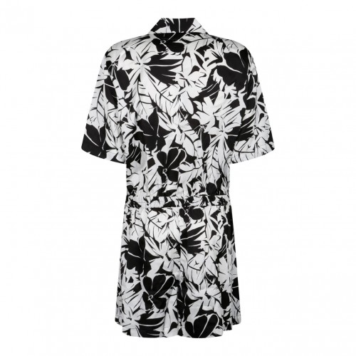 Michael Kors Palm Print Satin Romper