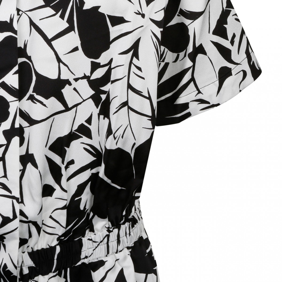 Michael Kors Palm Print Satin Romper