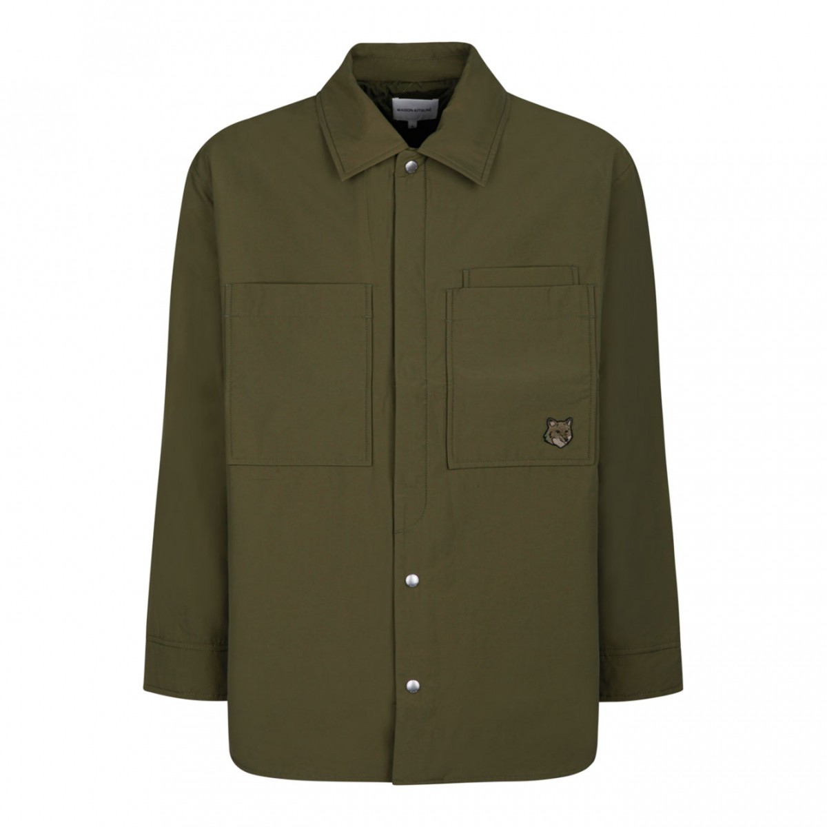 Maison Kitsun Military Green Padded Overshirt