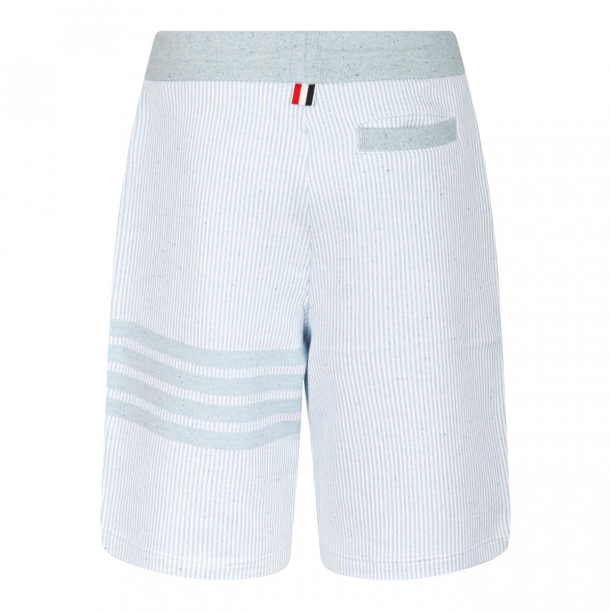 Light Blue 4-Bar Striped Shorts