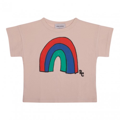 Pink Rainbow Print T-Shirt