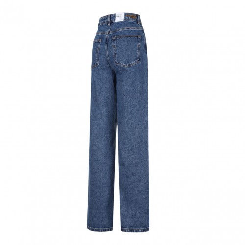 Wide Leg Medium Blue Jeans